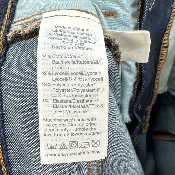 Madewell Jeans Womens Size 26T 9" Mid-Rise Skinny Dark Washed Stretch Denim Blue - Picture 9 of 12